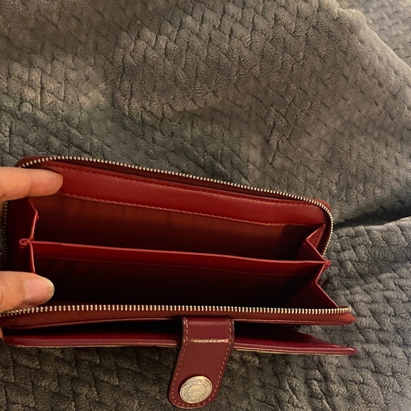 Red and Brown Coach Logo Wallet - Picture 3 of 4